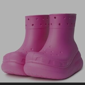Crocs Pink Platform Boots NWD Sz.10 New With Defects